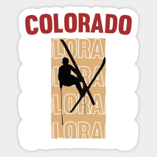 Colorado skiing ski vintage 80's  90's sports Sticker